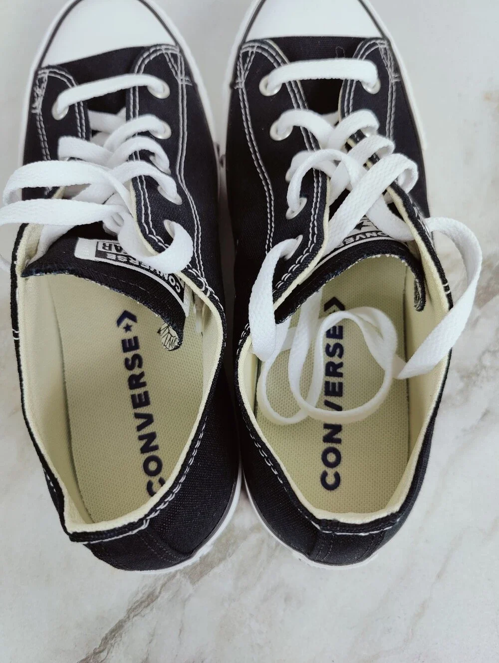 NIB Converse CT All Star Lift Girls' Black Canvas Platform Sneakers, Sz 6